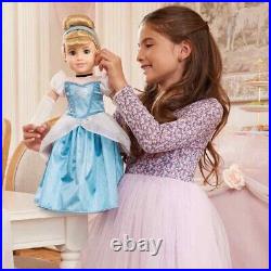 NEW American Girl Disney Princess CINDERELLA 18 DOLL + Gown Glass Slippers BOX