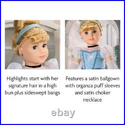 NEW American Girl Disney Princess CINDERELLA 18 DOLL + Gown Glass Slippers BOX