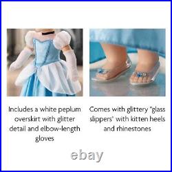NEW American Girl Disney Princess CINDERELLA 18 DOLL + Gown Glass Slippers BOX