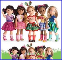 NEW American Girl Wellie Wishers COMBO OFFER of ALL 5 FRIENDS 14.5 Dolls