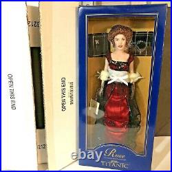 NEW Franklin Mint TITANIC ROSE Vinyl Portrait Doll In RED JUMP DRESS