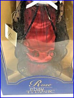 NEW Franklin Mint TITANIC ROSE Vinyl Portrait Doll In RED JUMP DRESS