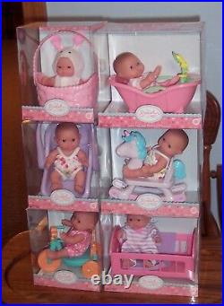 NEW Set of 6 Berenguer Dolls Lots To Love Babies 5 Mini Nursery PlaySets VHTF