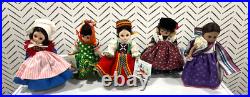 NOS 9 vtg Mme Alex FFFL/International series dolls, RESTRUNG Lot #4 dolls in EVC