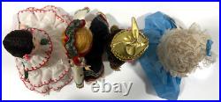 NOS 9 vtg Mme Alex FFFL/International series dolls, RESTRUNG Lot #4 dolls in EVC
