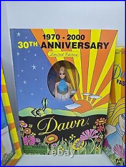 NRFB 2001 Checkerboard Toys 30th Anniversary Dawn Doll + 2 Fashion Outfits LOOK