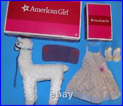 NRFB Chrissa Bundle Lot American Girl Doll w Box NIB Llama + Sun Dress NIB