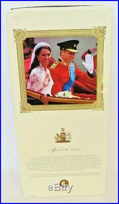 NRFB Franklin Mint KATE MIDDLETON ROYAL WEDDING Vinyl Portrait Doll B11G665