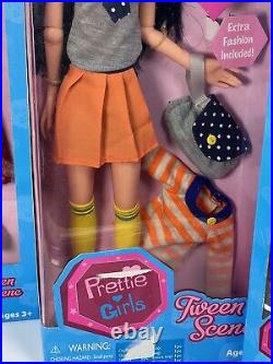 PRETTIE GIRLS TWEEN SCENE HANA DOLL and (2) fashion packs LOT. NIB