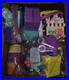 Polly Pocket Lot of 15 Play Sets including dolls and accessories. EUC