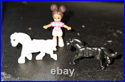 Polly Pocket Lot of 15 Play Sets including dolls and accessories. EUC