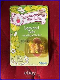 RARE Vintage Strawberry Shortcake LEM AND ADA with Pet Mint On Card