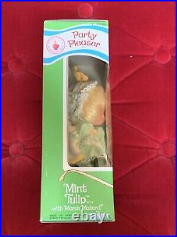 RARE Vintage Strawberry Shortcake MINT TULIP Party Pleaser Doll & Pet Sealed Box