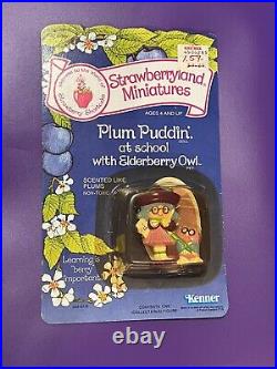 RARE Vintage Strawberry Shortcake Miniature Plum Puddin School Kenner Mini Doll