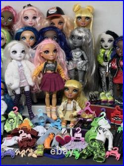 Rainbow Shadow HIGH DOLL LOT of 14 DOLLS Dressed With Shoes & Accessories Stands