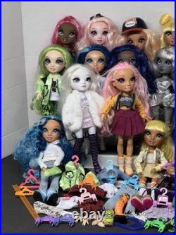 Rainbow Shadow HIGH DOLL LOT of 14 DOLLS Dressed With Shoes & Accessories Stands