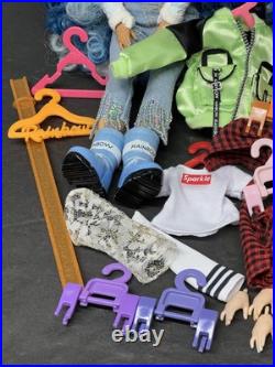 Rainbow Shadow HIGH DOLL LOT of 14 DOLLS Dressed With Shoes & Accessories Stands