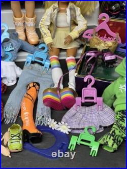 Rainbow Shadow HIGH DOLL LOT of 14 DOLLS Dressed With Shoes & Accessories Stands