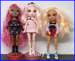 Rainbow Shadow HIGH DOLL LOT of 14 DOLLS Dressed With Shoes & Accessories Stands