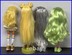 Rainbow Shadow HIGH DOLL LOT of 14 DOLLS Dressed With Shoes & Accessories Stands