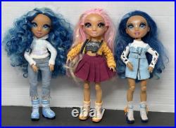 Rainbow Shadow HIGH DOLL LOT of 14 DOLLS Dressed With Shoes & Accessories Stands