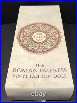 Rare Franklin Mint JULIA Roman Empress Vinyl Doll 16With COA New In Box