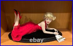 Rare Franklin Mint Marilyn FOREVER Porcelain Doll, Stand, Box, COA, with Issues