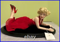 Rare Franklin Mint Marilyn FOREVER Porcelain Doll, Stand, Box, COA, with Issues