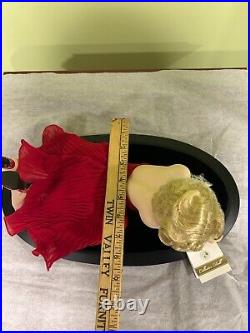 Rare Franklin Mint Marilyn FOREVER Porcelain Doll, Stand, Box, COA, with Issues