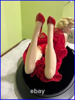 Rare Franklin Mint Marilyn FOREVER Porcelain Doll, Stand, Box, COA, with Issues