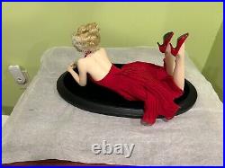 Rare Franklin Mint Marilyn FOREVER Porcelain Doll, Stand, Box, COA, with Issues