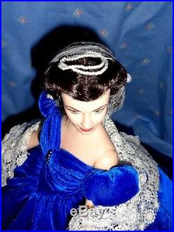 Rare Franklin Mint Scarlett O'hara Blue Portrait Vinyl 16 Doll-plus 2 Outfits