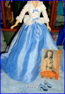 Rare Franklin Mint Scarlett O'hara Blue Portrait Vinyl 16 Doll-plus 2 Outfits