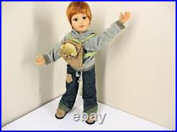 Rare Kidz n Cats ROBBY 18 Boy Doll Mint with Box Outfit Backpack Sonja Hartmann