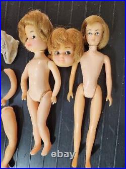Rare Vtg 1967 Mod Marx Marlene Braniff Hostess Clone Doll And Her Sisters Lot