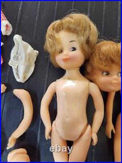 Rare Vtg 1967 Mod Marx Marlene Braniff Hostess Clone Doll And Her Sisters Lot