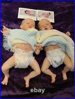 Reborn doll TWINS Genevieve & Josephine by Cassie Brace, LE 167/800 & 382/500