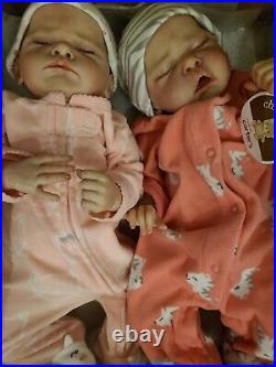 Reborn doll TWINS Genevieve & Josephine by Cassie Brace, LE 167/800 & 382/500