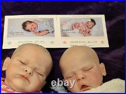 Reborn doll TWINS Genevieve & Josephine by Cassie Brace, LE 167/800 & 382/500