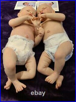 Reborn doll TWINS Genevieve & Josephine by Cassie Brace, LE 167/800 & 382/500