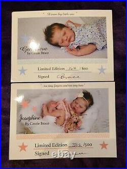 Reborn doll TWINS Genevieve & Josephine by Cassie Brace, LE 167/800 & 382/500