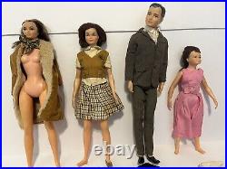 Remco 1963 Littlechap Family Dolls withOutfits Judy Lisa Dr. John Lot of 4