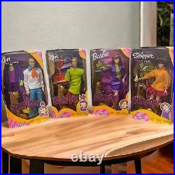 SCOOBY DOO Barbie & Ken Dolls Fred, Shaggy, Velma, Daphne, Scooby-Doo