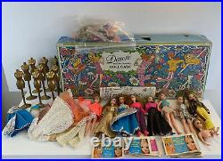 STUNNING Vintage Dawn and Her Friends CASE WithDolls Topper Clothing Huge Lot