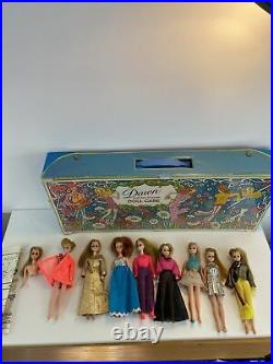 STUNNING Vintage Dawn and Her Friends CASE WithDolls Topper Clothing Huge Lot