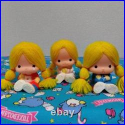 Sanrio Goods lot set 3 Soft vinyl doll mascot Patty & Jimmy About 7cm Vintage