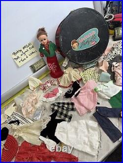 Sweet Betsy McCall Pretty Pac Plaid Case 1950's P Mark Doll 10 Outfits & Access