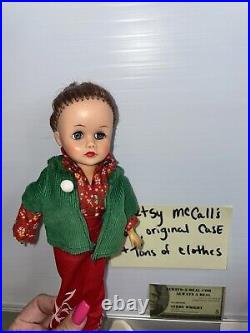 Sweet Betsy McCall Pretty Pac Plaid Case 1950's P Mark Doll 10 Outfits & Access