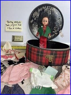 Sweet Betsy McCall Pretty Pac Plaid Case 1950's P Mark Doll 10 Outfits & Access