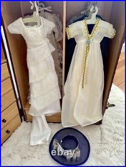 TITANIC Franklin Mint Rose Doll & 12 Outfits 9 shoes Jewelry Accessories Trunk